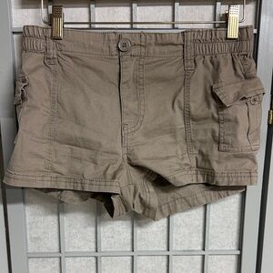Harlow Tan Utility Cargo Shorts, Size Small